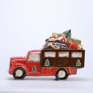 Porcelain Multi Glazed Finish Truck with Led Light
