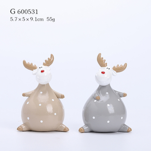 2/A Polyresin Cartoon Christmas Deer